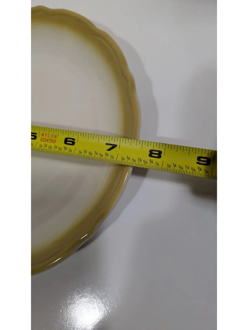 Syracuse China Beige White Side Plate Scalloped Edge Vintage